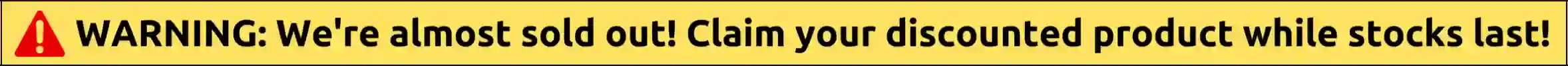Limited stock warning banner for Prosta Defend